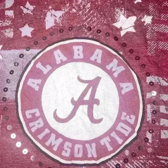 University of Alabama Fitted Tee V Neck with bling Size Small - Picture 2 of 6